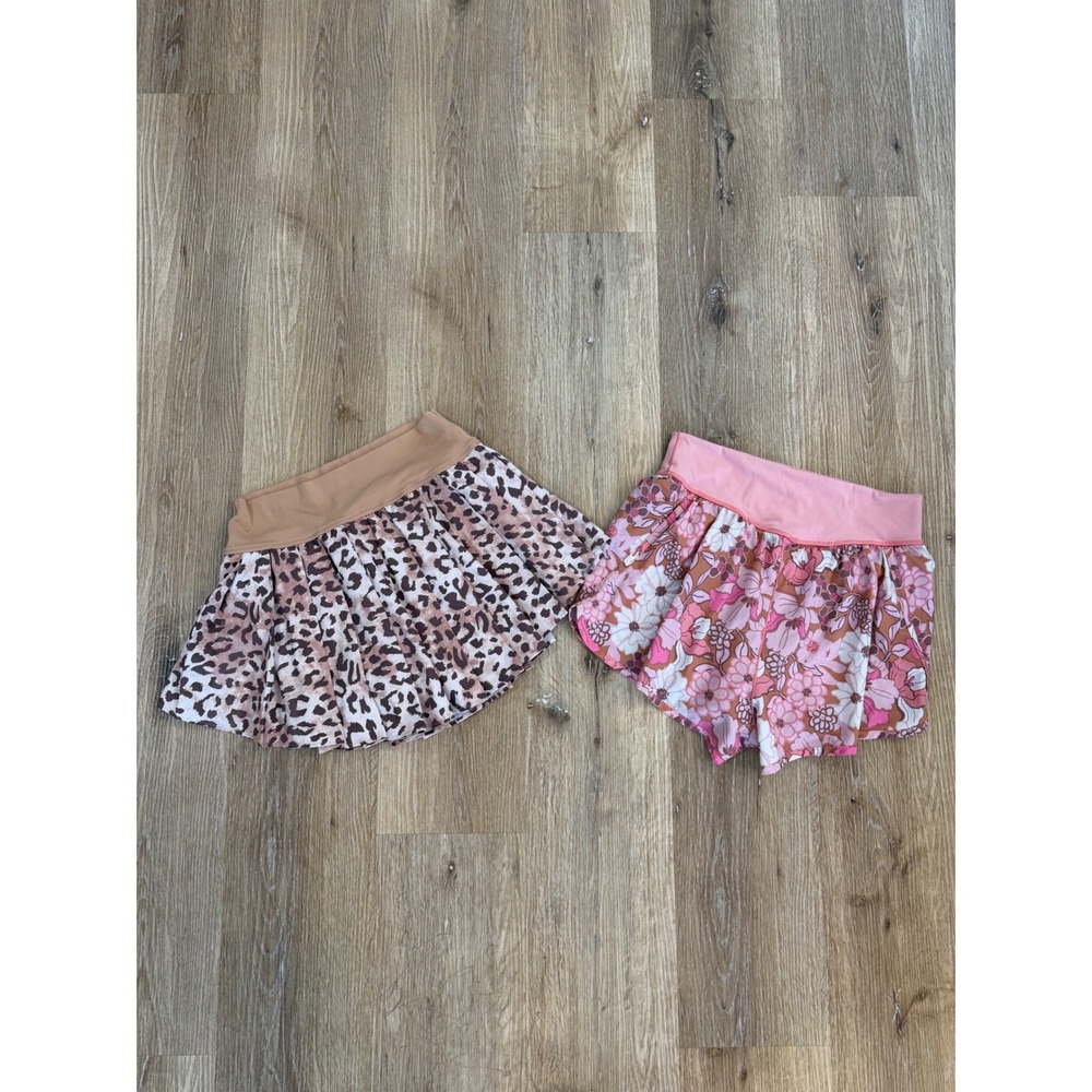 Aerie‎ OFFLINE Real Me Skort Shorts Bundle Festival Women M Pink Floral Leopard - Picture 15 of 15